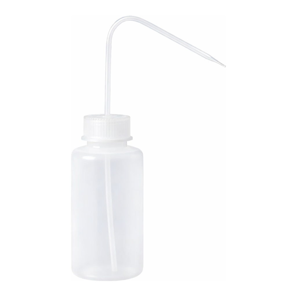 Merck Corning wide mouth wash bottle, reusable