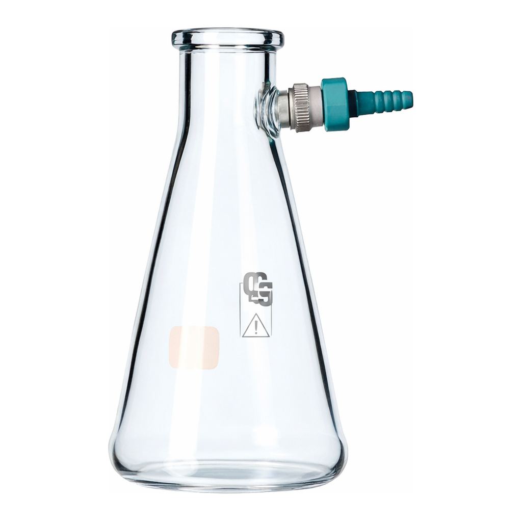 Merck Duran filtering flask, with Keck assembly set