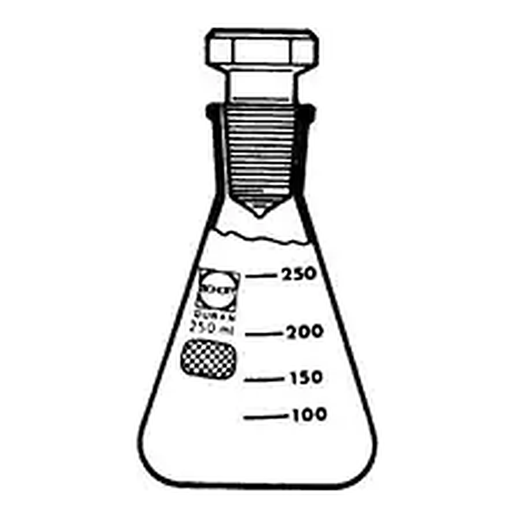Merck Duran Erlenmeyer flask with stopper