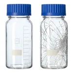 Merck Duran GLS 80 Protect wide mouth graduated laboratory bottles