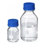 Merck Duran laboratory bottles, with caps