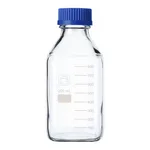 Merck Duran square bottle, clear, with cap and pouring ring (PP)