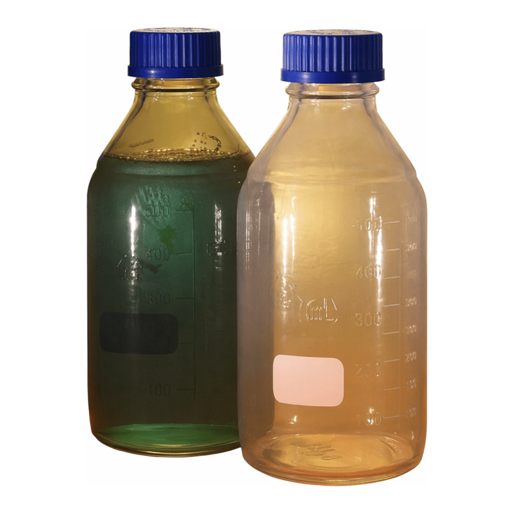 Merck Duran plastic-coated laboratory bottles