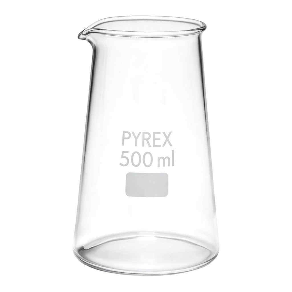 Merck Pyrex Beakers, conical form, Phillips pattern