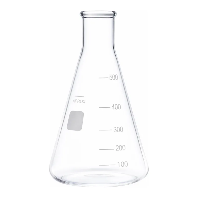 Merck Pyrex Erlenmeyer flask, heavy duty, narrow neck