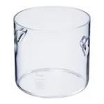Merck Pyrex cylindrical jar with recessed handles