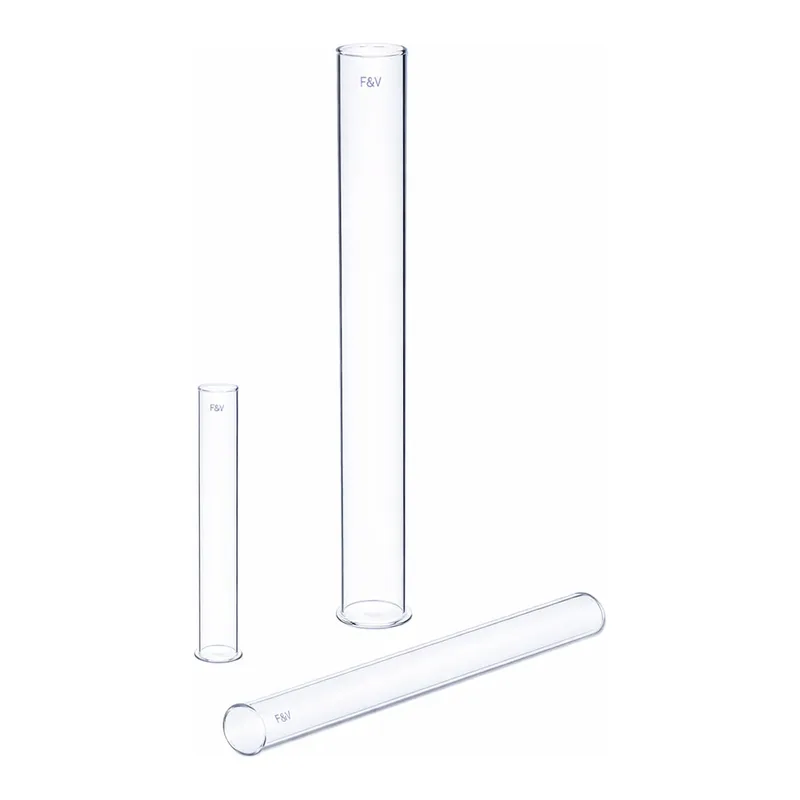 Merck Pyrex glass test tubes without rim, medium wall