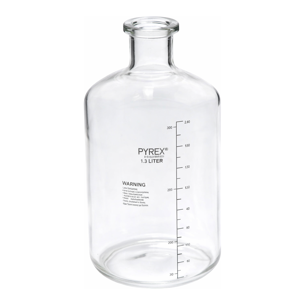 Merck Pyrex graduated solution bottle