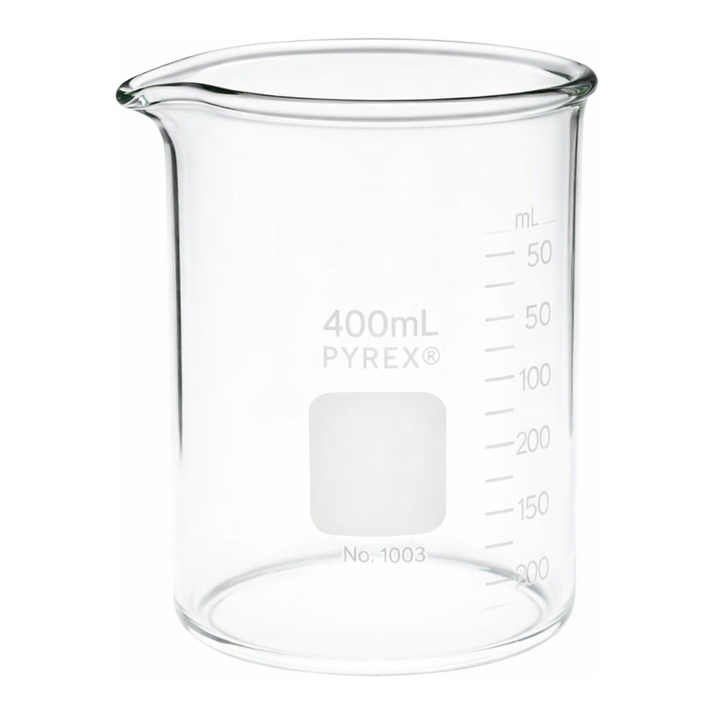 Merck Pyrex Griffin beakers, heavy duty, graduated
