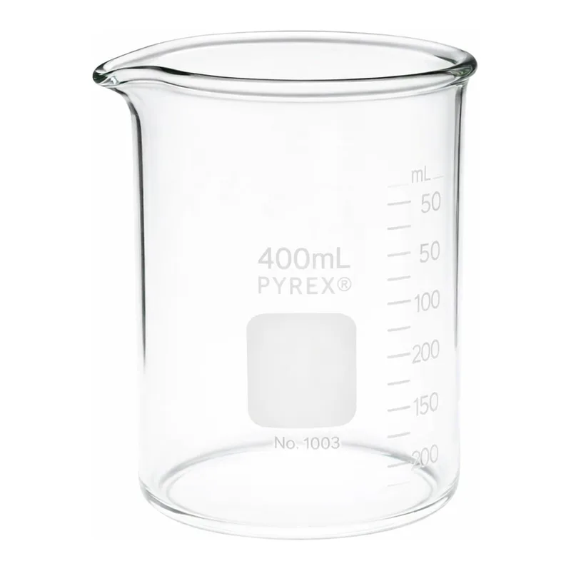 Merck Pyrex Griffin beakers, heavy duty, graduated