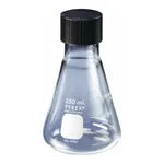 Merck Pyrex narrow-mouth Erlenmeyer flask with screw-cap