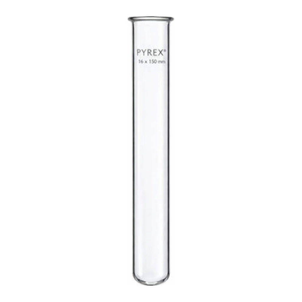 Merck Pyrex Test tubes, with rim, heavy wall