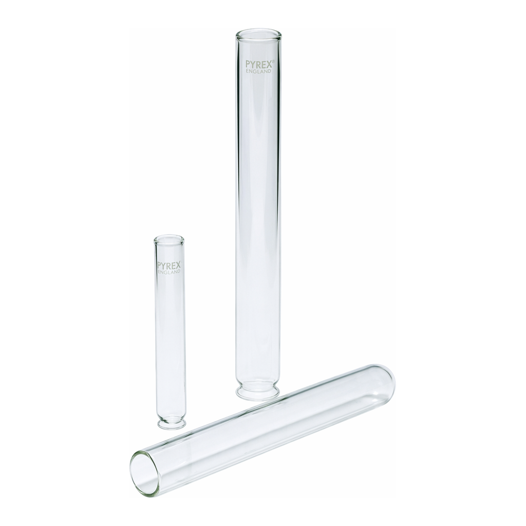 Merck Pyrex Test tubes, without rim, medium wall