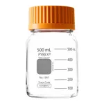 Merck Pyrex round media storage bottles, wide-mouth