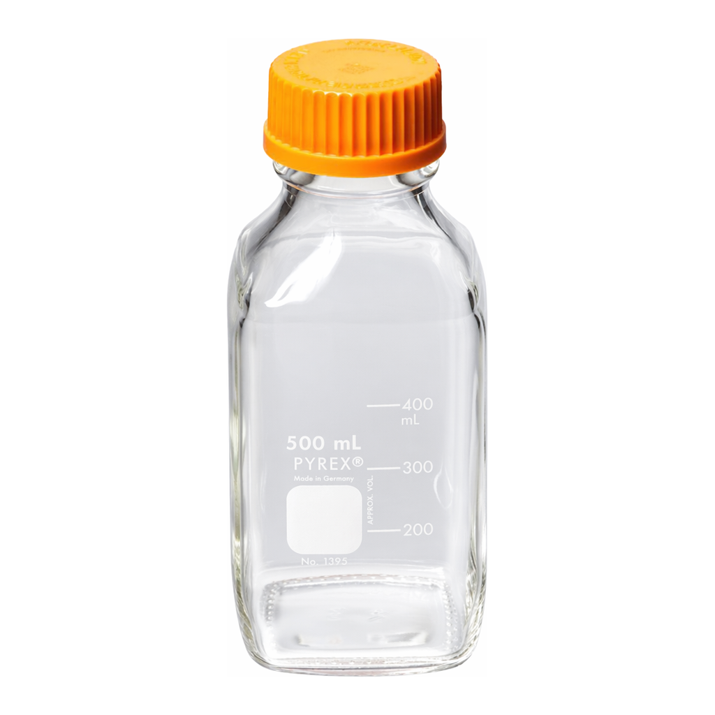 Merck Pyrex square media storage bottle