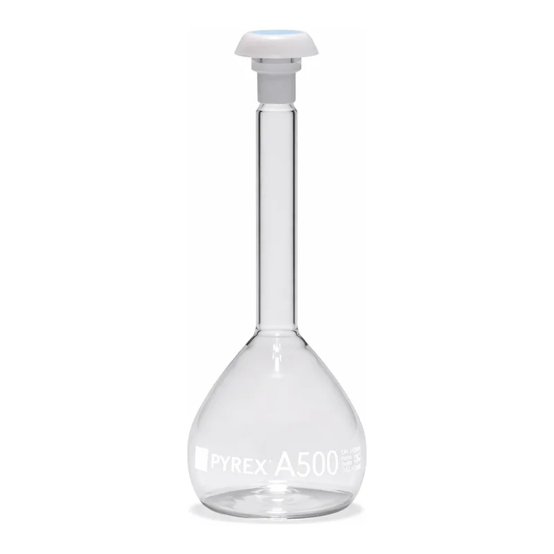 Merck Pyrex Volumetric flask, heavy duty, class A, works certified, USP/ISO/DIN tolerances