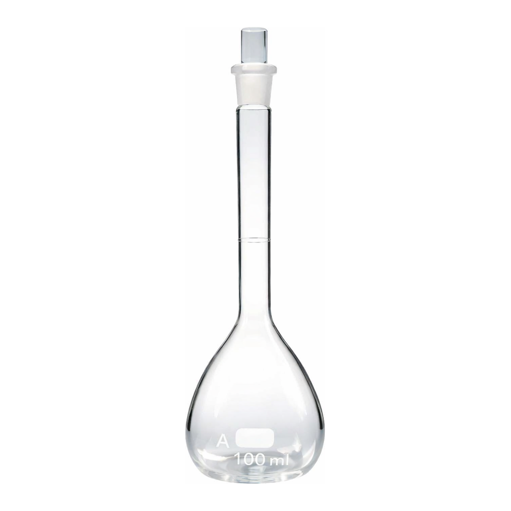 Merck Pyrex volumetric flask, class A with Pyrex ST stopper
