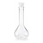 Merck Pyrex wide mouth micro volumetric flask with Pyrex ST stopper