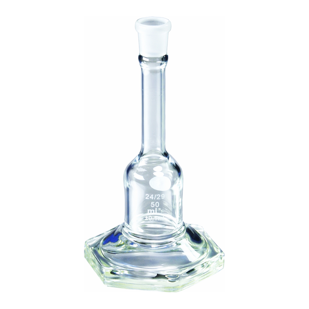 Merck Pyrex volumetric micro flask, Pyrex ST stopper