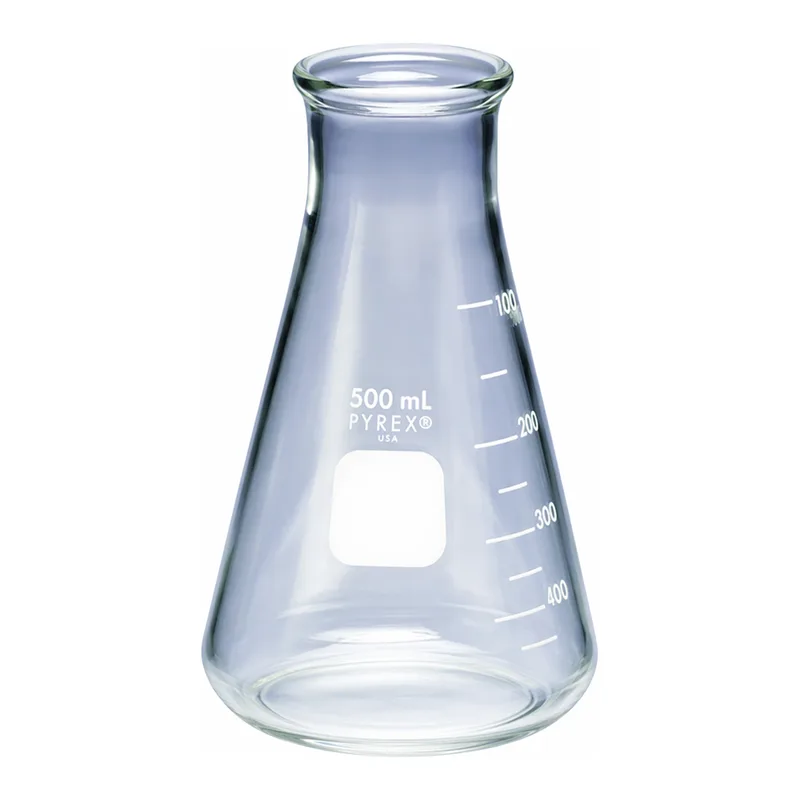 Merck Pyrex wide-mouth Erlenmeyer flask