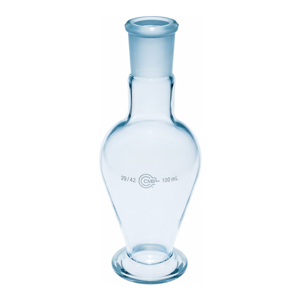 Merck Quickfit pear-shaped flasks