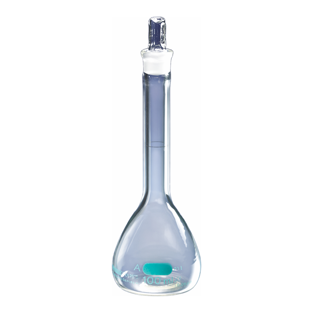 Merck PYREXPLUS volumetric flask, with protective coating, Pyrex stopper