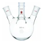 Merck Synthware four neck round bottom flask with angled side necks