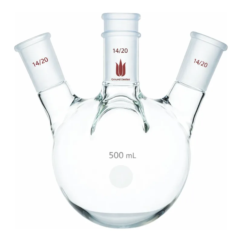 Merck Synthware four neck round bottom flask with angled side necks