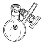 Merck Solvent storage flask with glass stopcock on side-arm