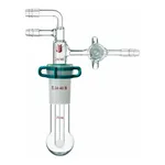 Merck Synthware sublimator with glass stopcock and long neck round bottom flask