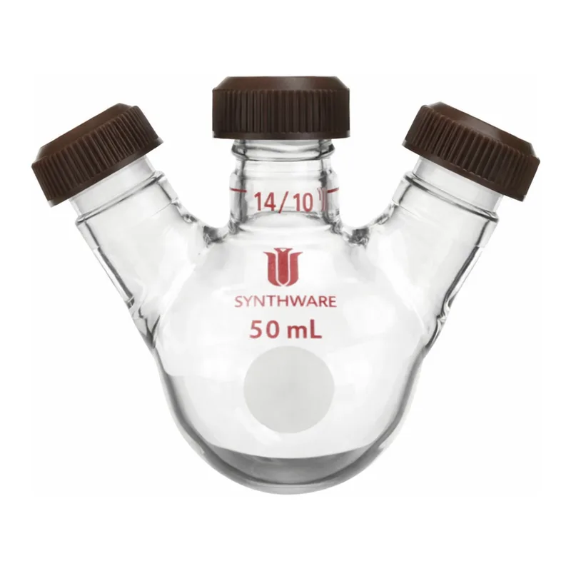 Merck Synthware three-neck round bottom flask