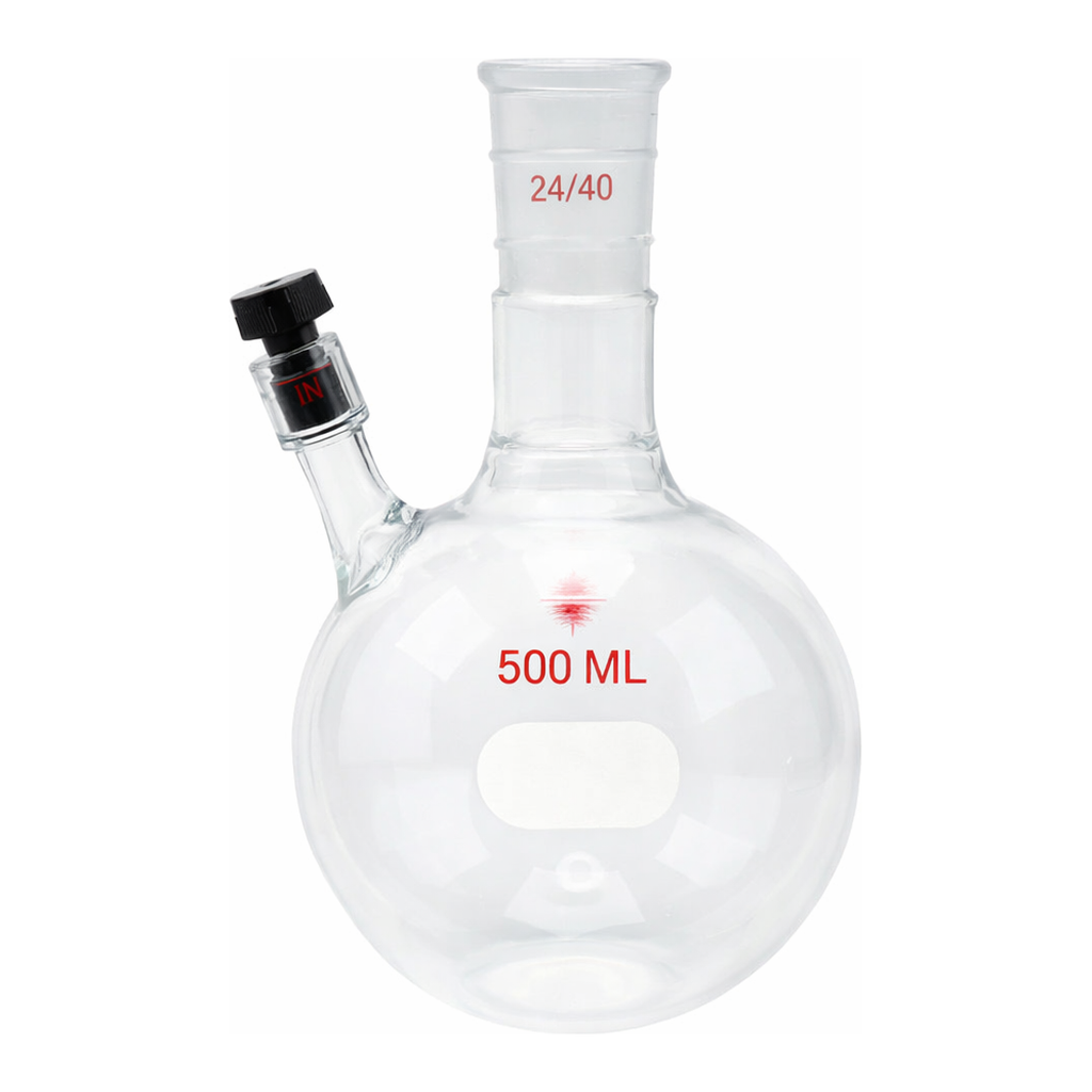 Merck Ace round-bottom flask with threaded side-arm