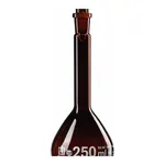 Merck BRAND BLAUBRAND volumetric flask, glass stopper, amber glass