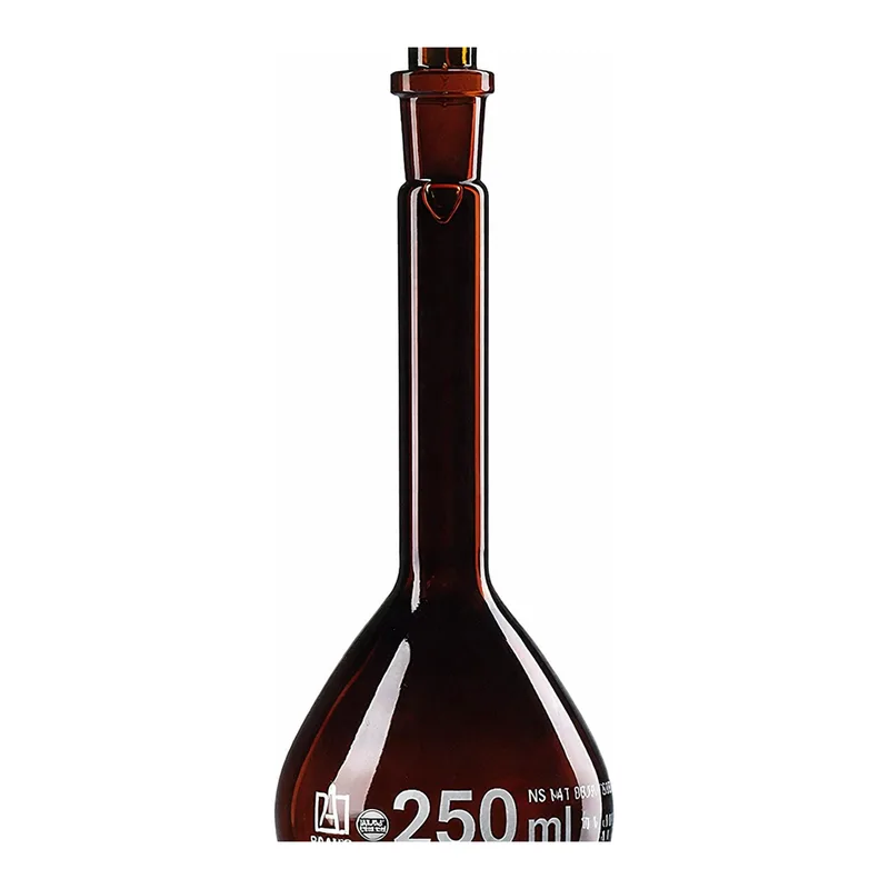 Merck BRAND BLAUBRAND volumetric flask, glass stopper, amber glass