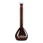 Merck BRAND BLAUBRAND volumetric flask, PP stopper, amber glass