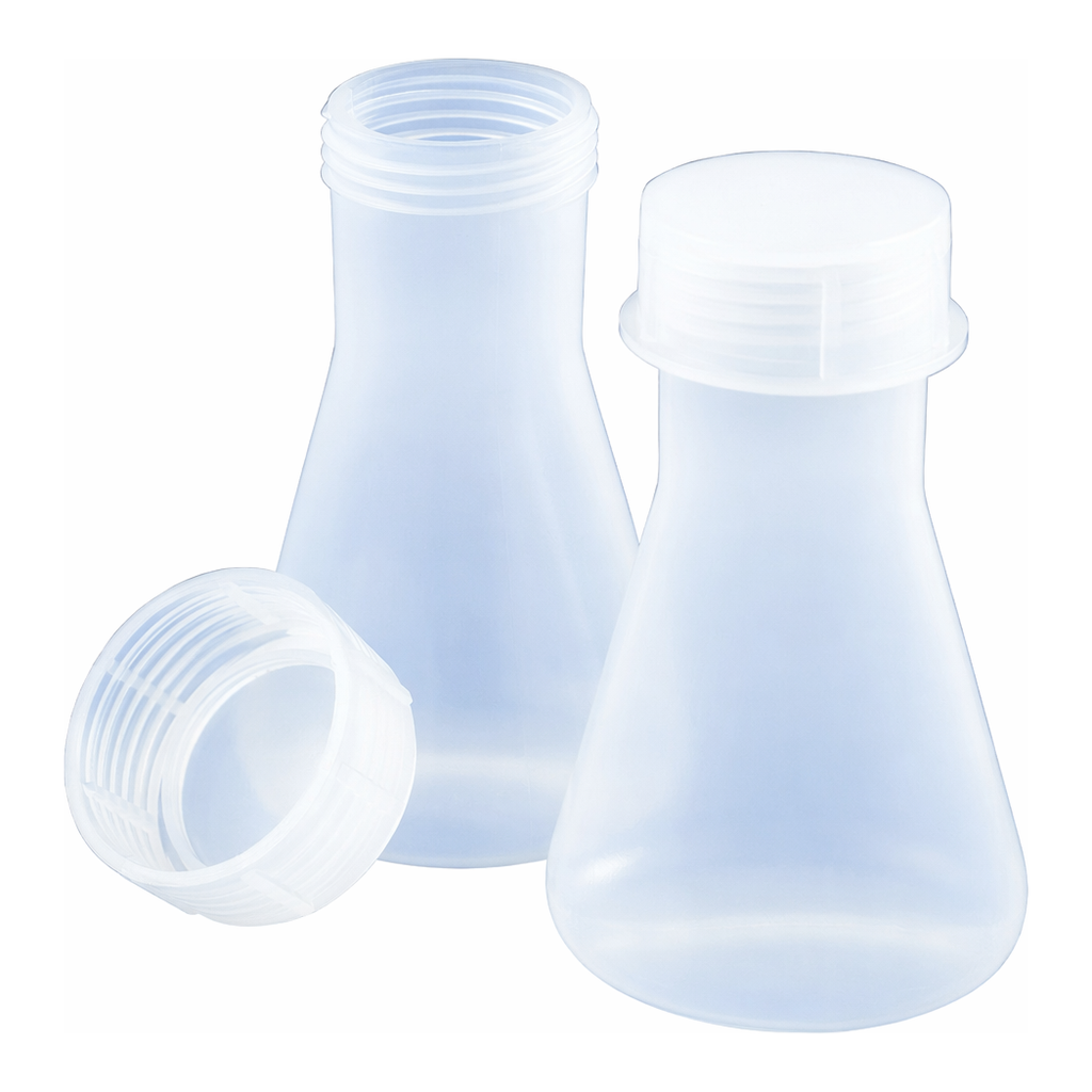 Merck BRAND Erlenmeyer flask, wide-neck, screw cap, PP