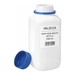 Merck BRAND square bottle with tamper-proof screw cap, PE-HD