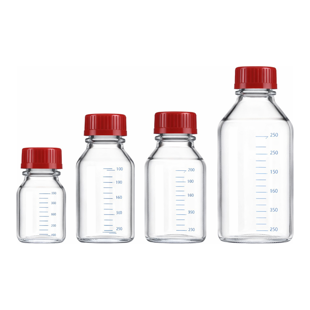 Merck Corning Costar traditional, round, plastic storage bottles