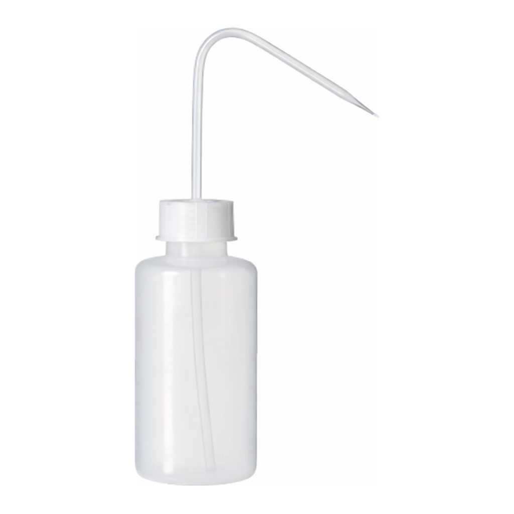 Merck Corning narrow mouth wash bottle, reusable