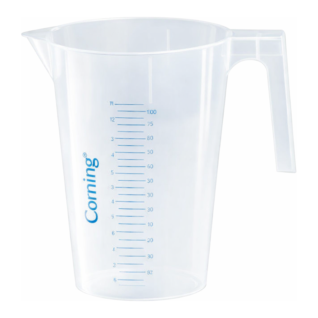 Merck Corning reusable beaker with handle and spout