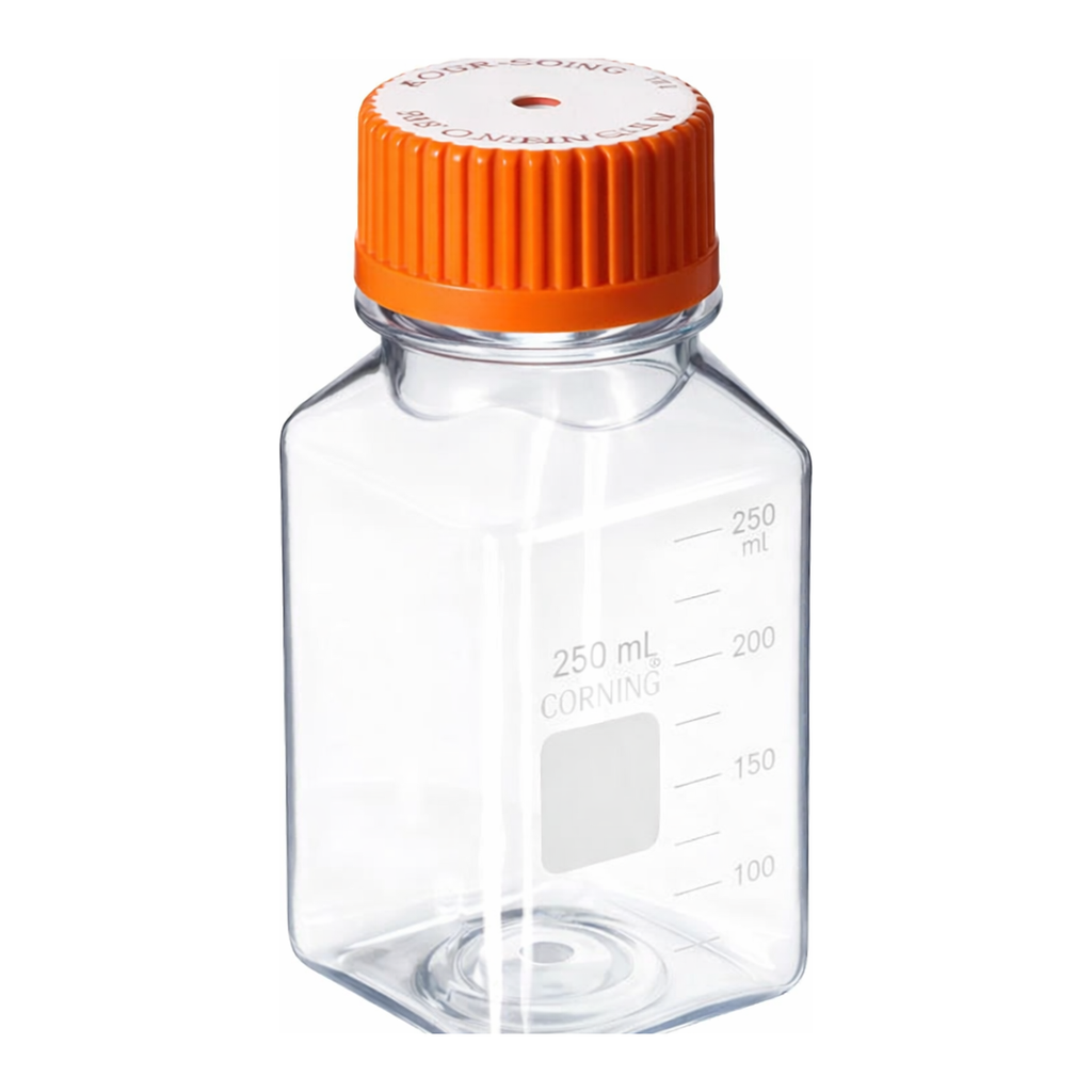 Merck Corning square PET storage bottles