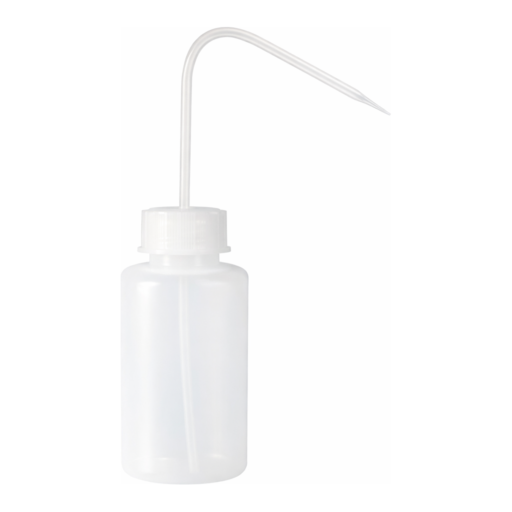 Merck Corning wide mouth wash bottle, reusable