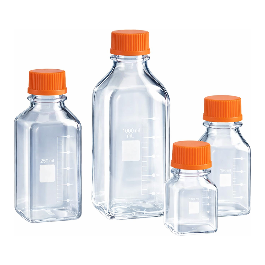 Merck Corning square polycarbonate storage bottle