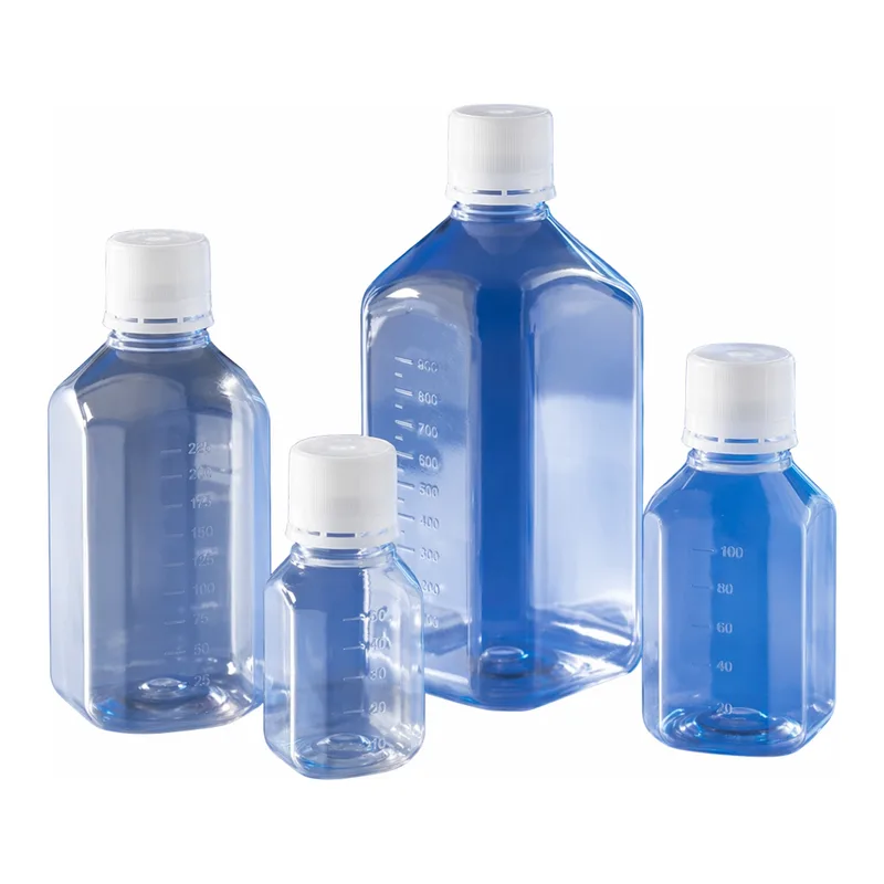 Merck Corning storage bottle, octagonal with HDPE screw cap