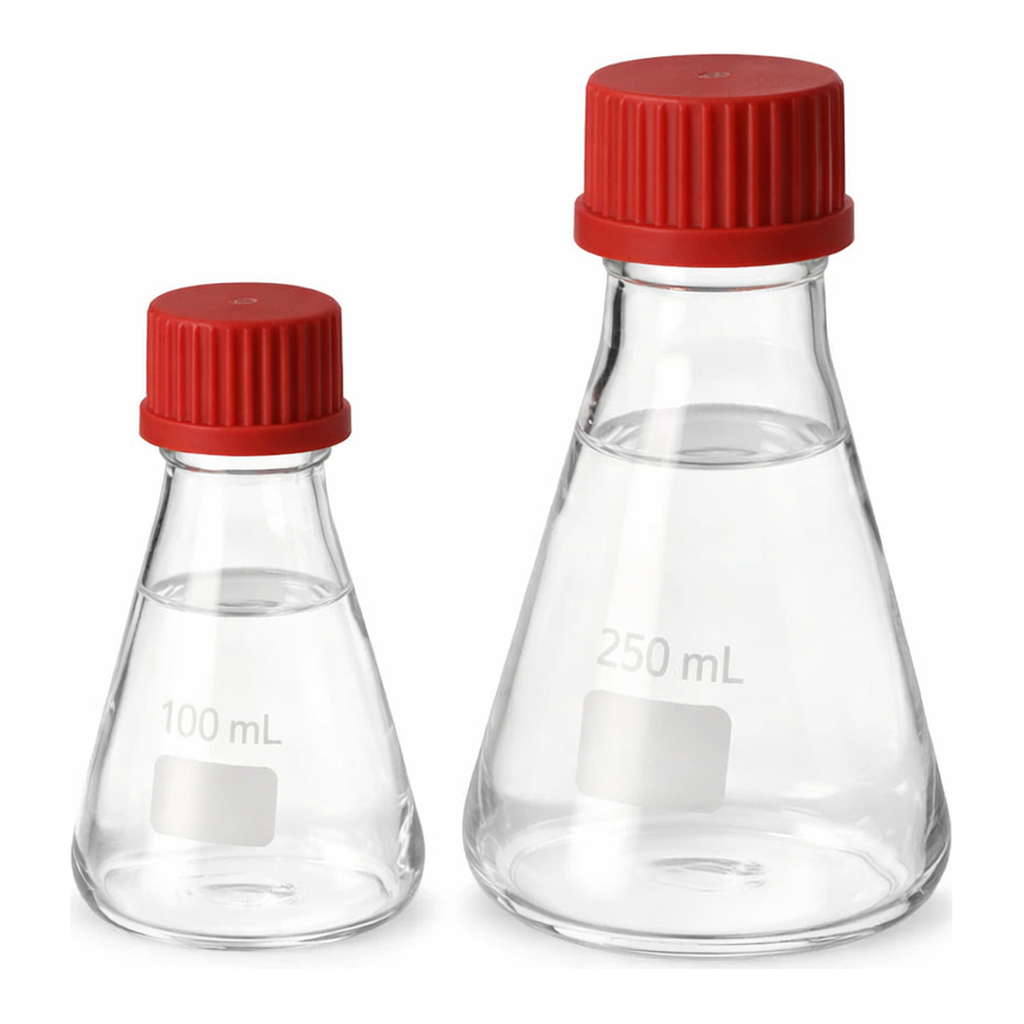 Merck Duran Erlenmeyer flasks with screw cap