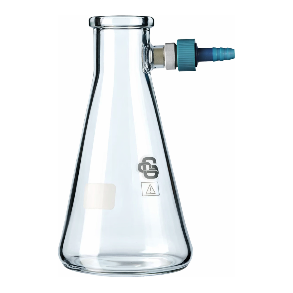 Merck Duran filtering flask, with Keck assembly set