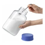 Merck Duran GLS 80 wide mouth graduated laboratory bottles with cap and pouring ring