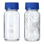 Merck Duran GLS 80 Protect wide mouth graduated laboratory bottles
