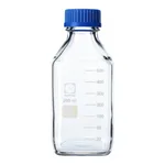 Merck Duran square bottle, clear, with cap and pouring ring (PP)