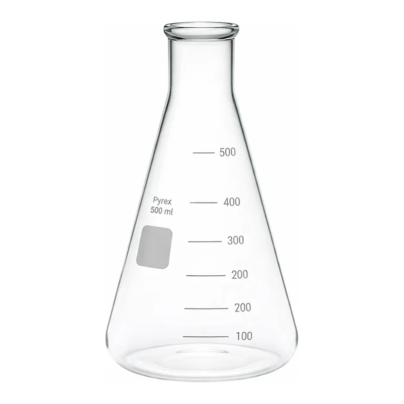 Merck Pyrex Erlenmeyer flask, heavy duty, narrow neck